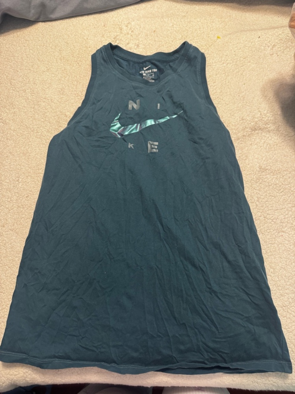 Nike Blue Dri-FIT Tee with White Logo